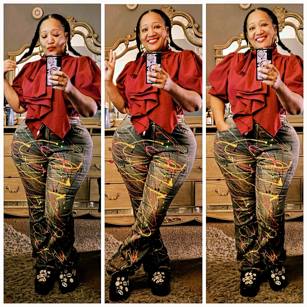 Colorful Abstract Women's Pants